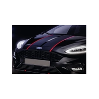 Genuine Ford Matte Black Front Stripe Decal Red Border Fiesta ST K1BJ16B907AA