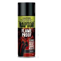 U-Pol RAPTOR High Temp Flameproof Spray Paint Aerosol 295gm Flat Black