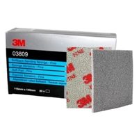 3M 3809 Softback Sanding Sponge Fine Grit 140 x 115 x 5mm 20 Pack